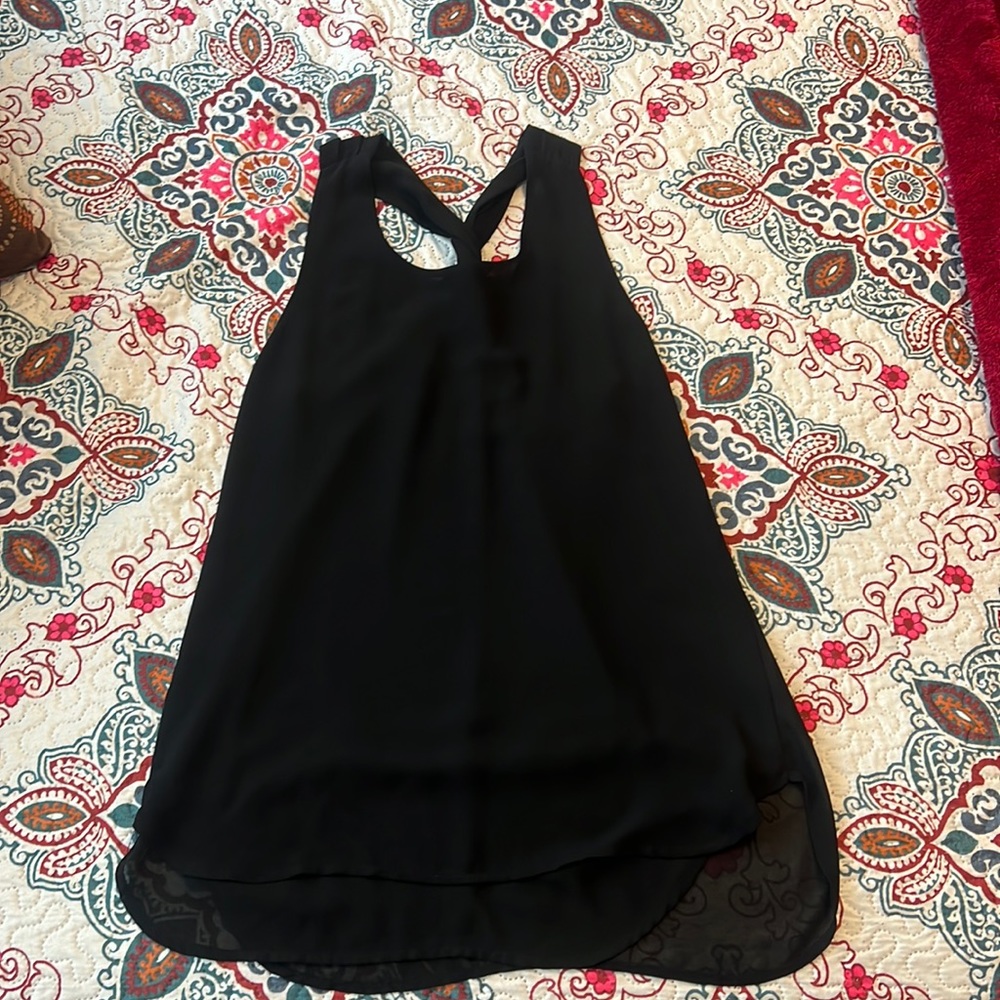 ** 3/$30 ** Naked Zebra black chiffon blouse